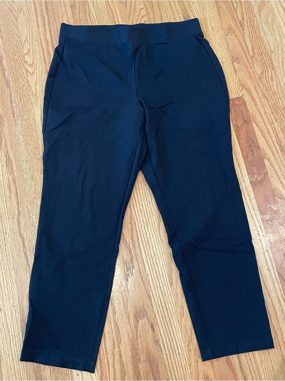 Michael Kors Navy Straight-Leg Knit Pants